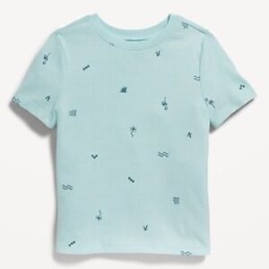 Old Navy Aqua Toddler Kids Tee with Abstract Patterns 3T